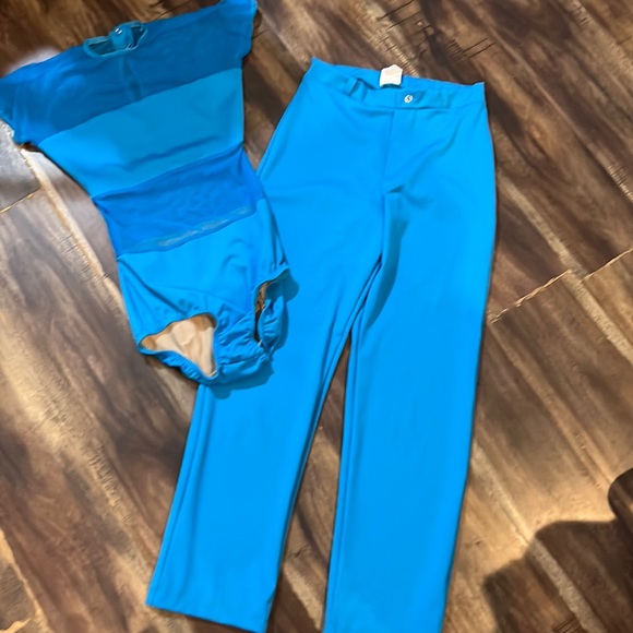 Kelle 2pc Blue Dance Costume - Picture 1 of 9